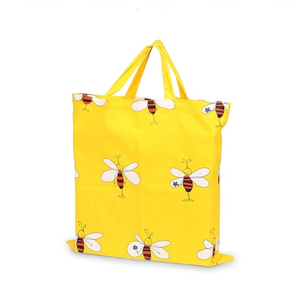Összerakhatós ökö táska méh mintával, sárga