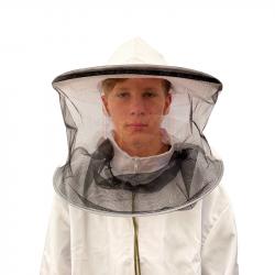 Méhész kalap felhúzható hálóval, szövetből, tüllel