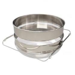 Szr dupla, rozsdamentes acl, dombor, fi32 cm, BEE