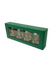 Dekoran papierov balenie na 4 sklenen pohre MACKO5 - zelen