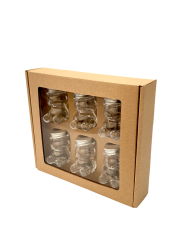 Dekoran papierov balenie na 6 sklenench pohrov MACKO5 - natural