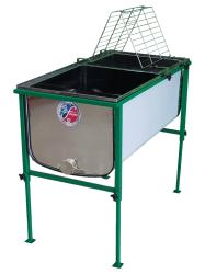 Rozsdamentes fedelez� asztal, 1 m, rozsdamentes leereszt� szelep