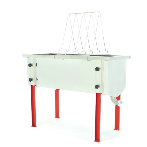 Fedelező asztal rozsdamentes acélból, merevített 750 mm, CLASSIC